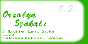 orsolya szakali business card